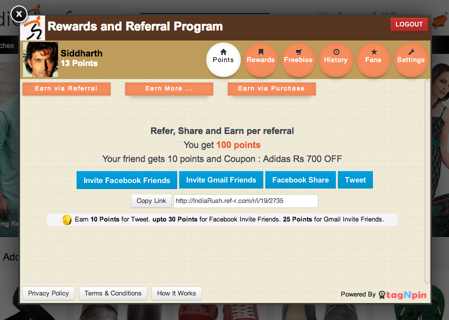 indiarushDashboard