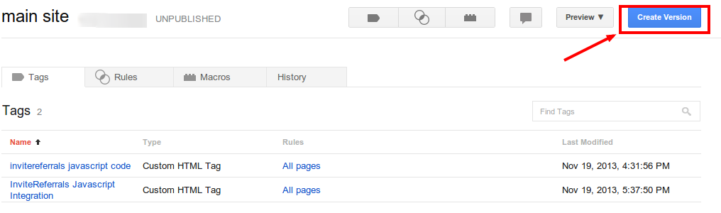 Google tag manager referral integration