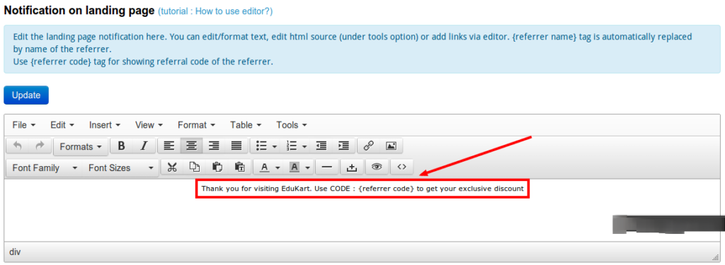 Include Referrer Code - InviteReferrals