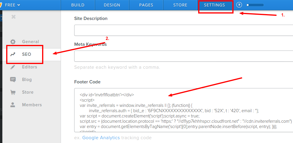 Referral Software for Weebly