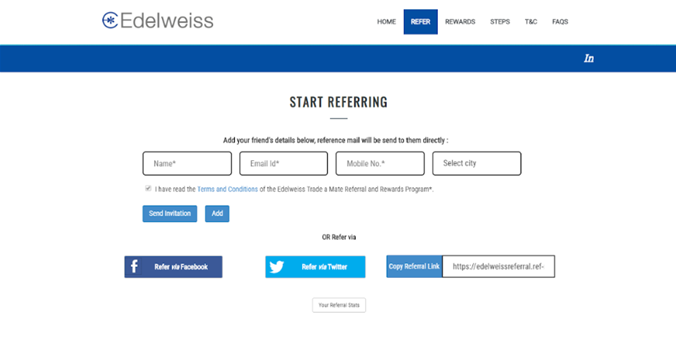 Edelweiss referral program example