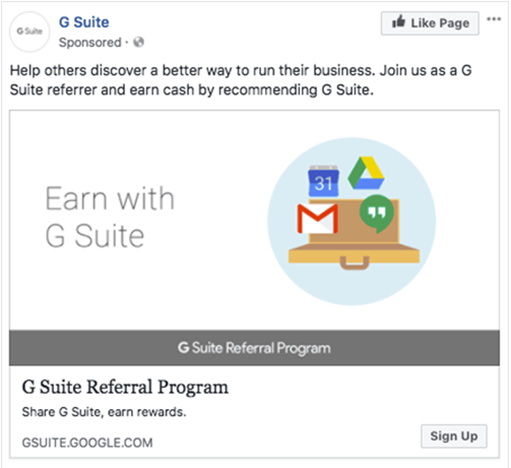 social media referral program template