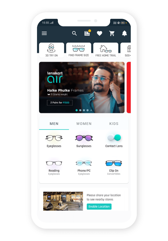 lenskart home page