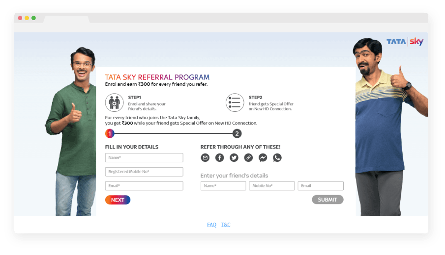 entertainment industry referral campaign