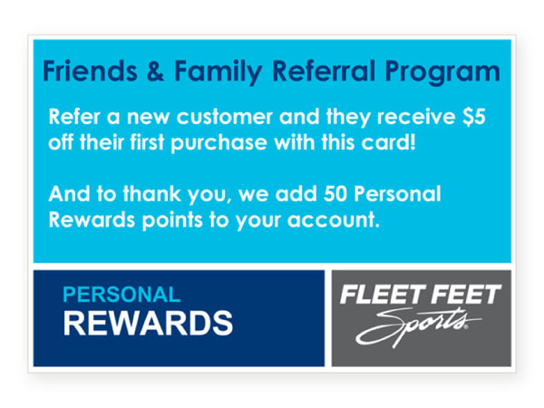 Fleet feet referral cards