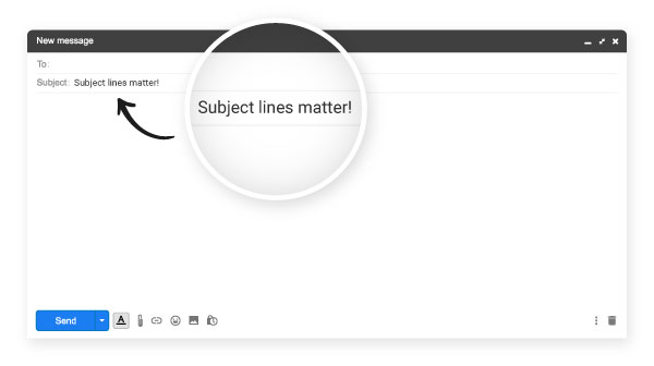 Focus on the subject lines