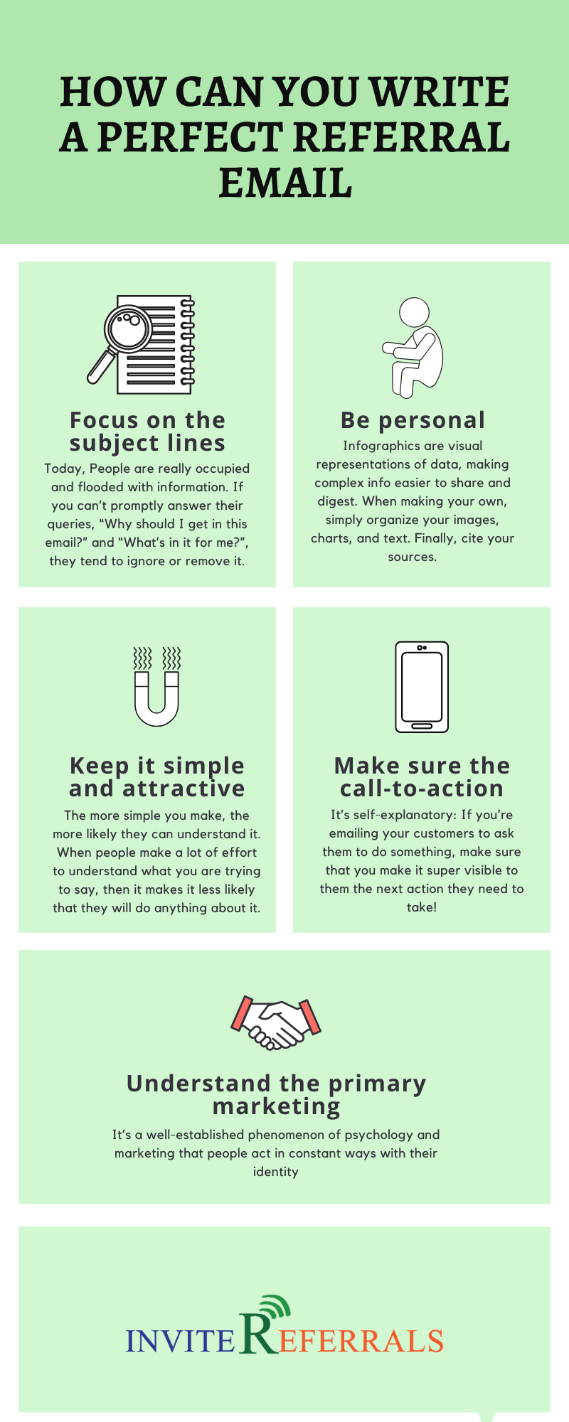 perfect referral email Infographic