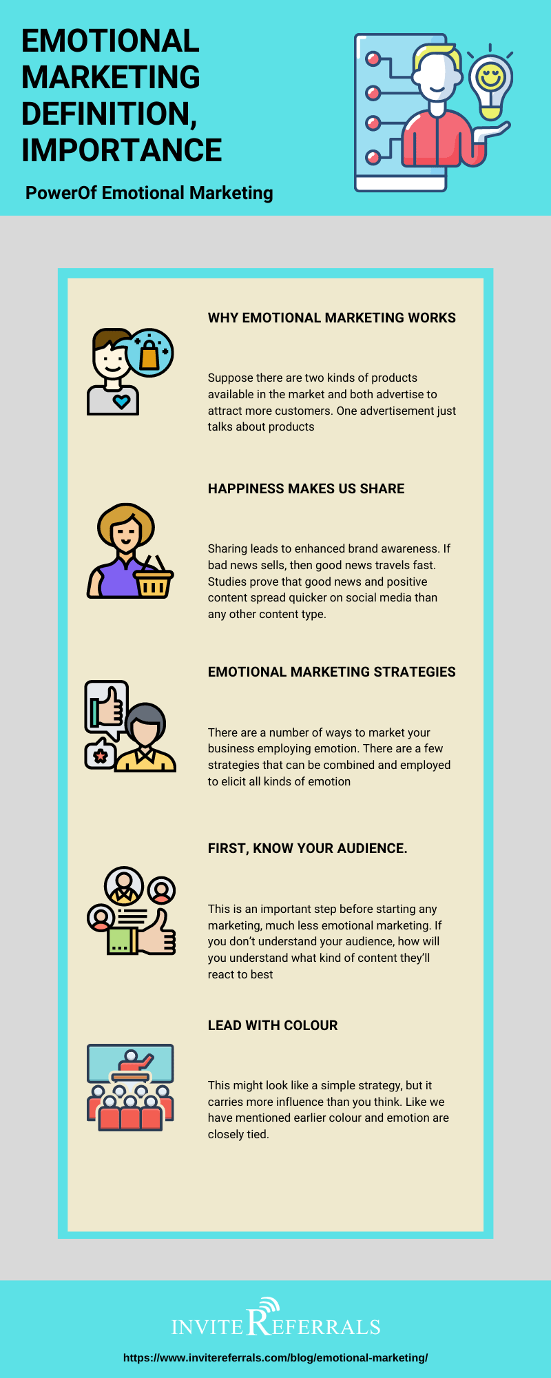 Emotional marketing infographic