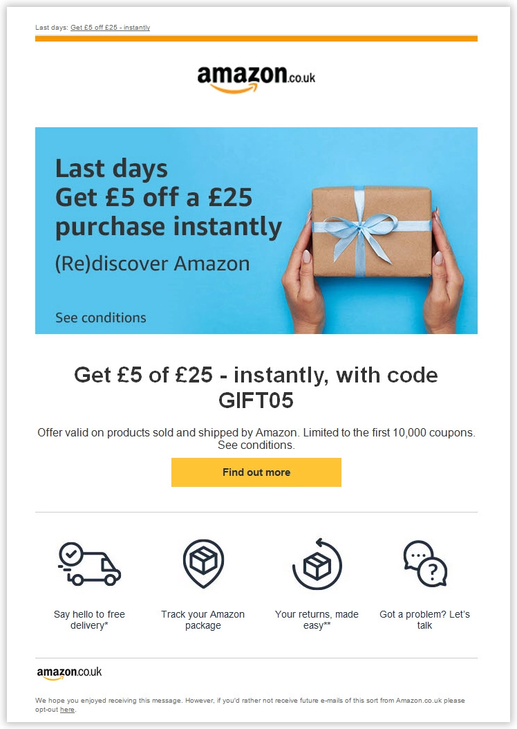 Discount and Coupon Emails