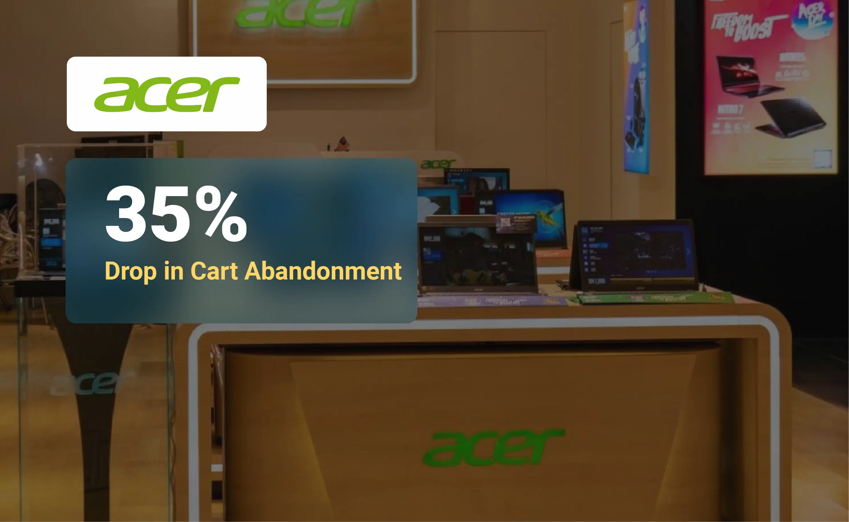 Acer achieves a 35% reduction in cart abandonment